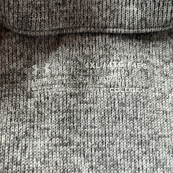 Under Armour Loose Grey ColdGear Zip Up 4XL - Picture 2 of 8